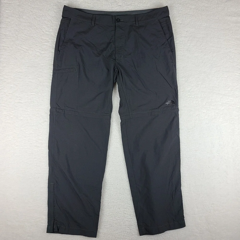 The North Face Convertible Pants Mens‎ 40x32 Dark Gray Performance Tech Outdoor